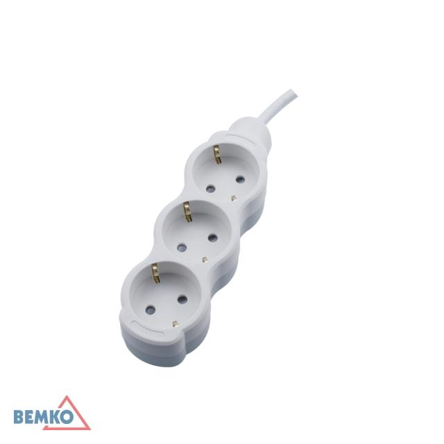 PRZEDŁUŻACZ NA SCHUKO 3X 2P+Z 1.5MM X 5.0M