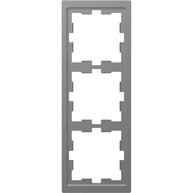 Merten D-Life, ramka 3-krotna, stal nierdzewna
