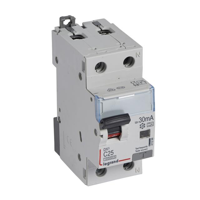 WYŁĄCZNIK RÓŻNICOWONADPRĄDOWY P 312 2P C 25A 30MA TYP A 10KA SERII DX3, Legrand