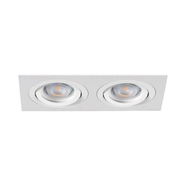 SEIDY CT-DTL250-W/M Oczko sufitowe SEIDY CT-DTL250-W/M prostokątny stop aluminium kolor biały mat 2X