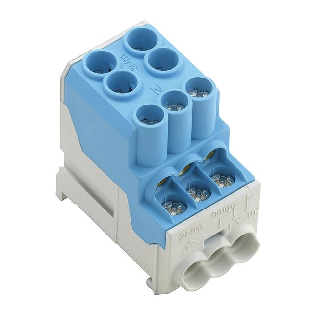 WPD 100 2X25/6X10 BL Złączka szynowa przelotowa, nr katalogowy 1561920000