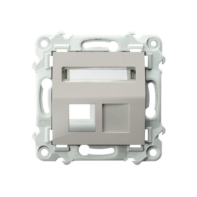 SZAFIR Obudowa gniazda pojedynczego typu Keystone skośna - kolor kaszmirowy beż