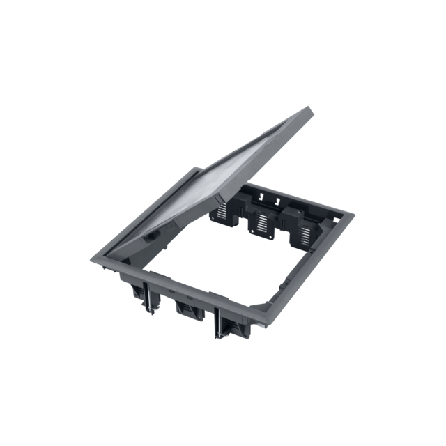 Simon Connect Puszka podłogowa 12x K45 lub 6x Simon500 z pokrywą 5mm szary