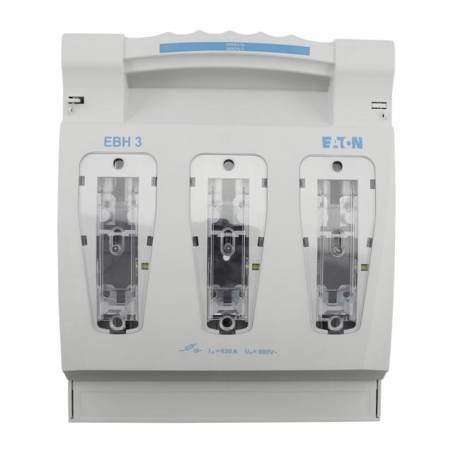 EBH3O3TM2 Rozłącznik bezpiecznikowy poziomy 630A AC 690V NH3 AC22B 3P IEC montaż na płycie, EBH3O3TM