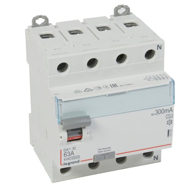 Wyłącznik Różnicowoprądowy P 304 4P 63A 300Ma Typa DX3 411781 LEGRAND