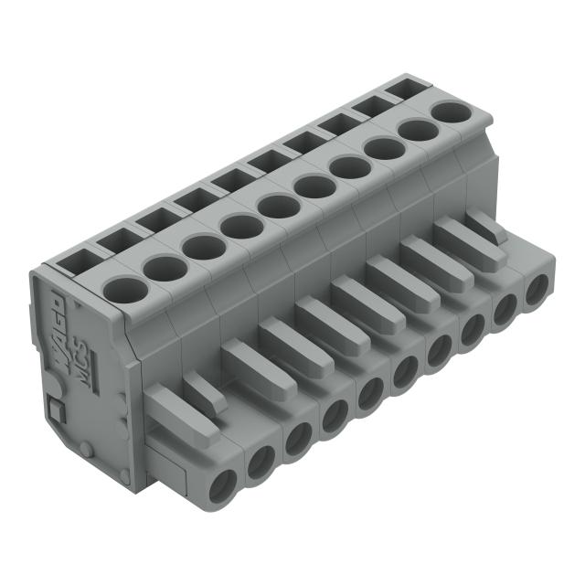 kątowy wtyk sprężynowy raster 5 mm 10-torowy /50szt./ WAGO