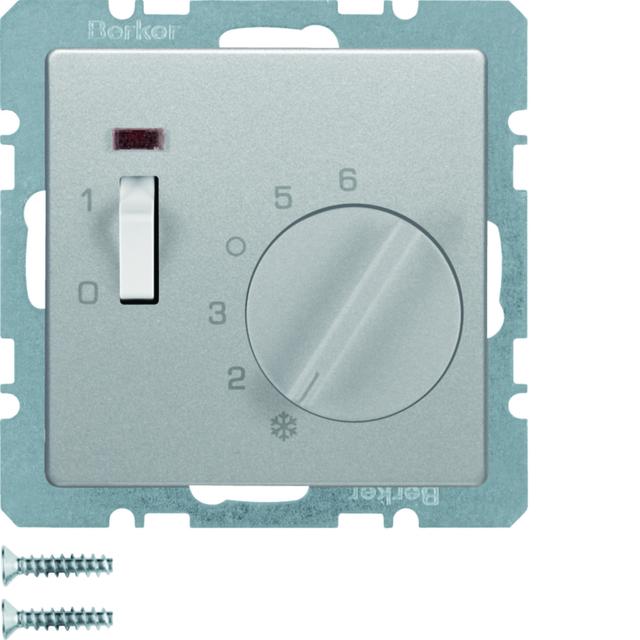 BERKER Q.x Regulator temperatury pomieszczenia 24V z stykiem zwiernym elementem centralnym łącznikie