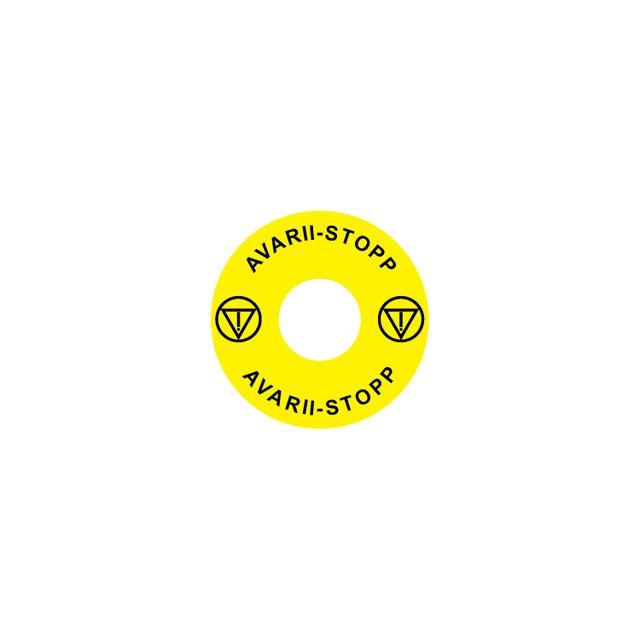 Ex9P1 H S6EE Naklejka wyłącznika awaryjnego do Ex9P1 H średnica 60mm samoprzylepna żółta EE 106806