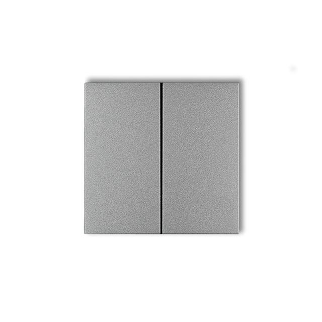 Klawisze podwójne do łączników DECO, ICON, MINI, FLEXI, (komplet dwóch sztuk), srebrny metalik 7DKL-2 KARLIK