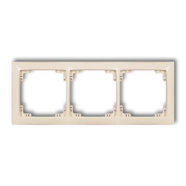 DECO Ramka potrójna z tworzywa DECO Soft beżowa 1DRSO-3 KARLIK