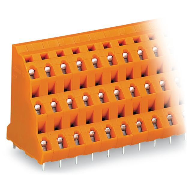 3-piętrowa listwa do pł. drukowanych 12-bieg. pomarańczowa raster 7,62 mm /8szt./ WAGO