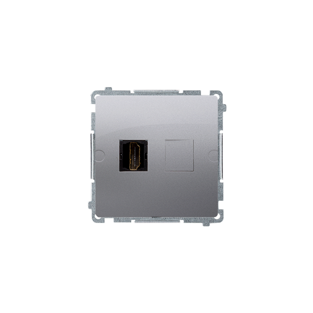 Simon Basic Gniazdo HDMI pojedyncze srebrny mat BMGHDMI.01/43 KONTAKT