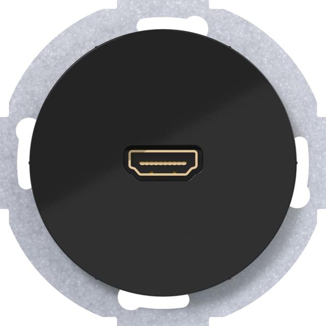 R.1/R.3 Gniazdo HDMI czarny Berker 3315422045 WLF4379BG HAGER