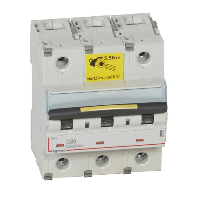 DX3 16 kA Wyłącznik trójbiegunowy 80 A, Legrand