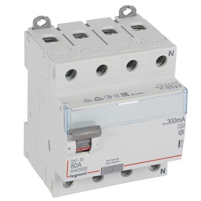 Wyłącznik Różnicowoprądowy P 304 4P 80A 300Ma Typa DX3 411782 LEGRAND
