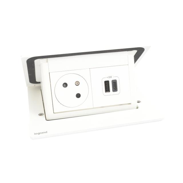 INCARA: POP UP - 2P+Z / USB A+C - 2,0 M-BIAŁY, Legrand