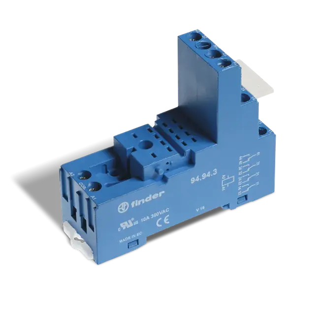 Gniazdo do przekaźników serii 55.32; 55.34; zaciski sprężynowe, 94.94.3 SPA