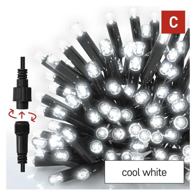 Oświetlenie łączone Premium - sople 50 LED 3m zimna biel czarny przewód IP44 EMOS