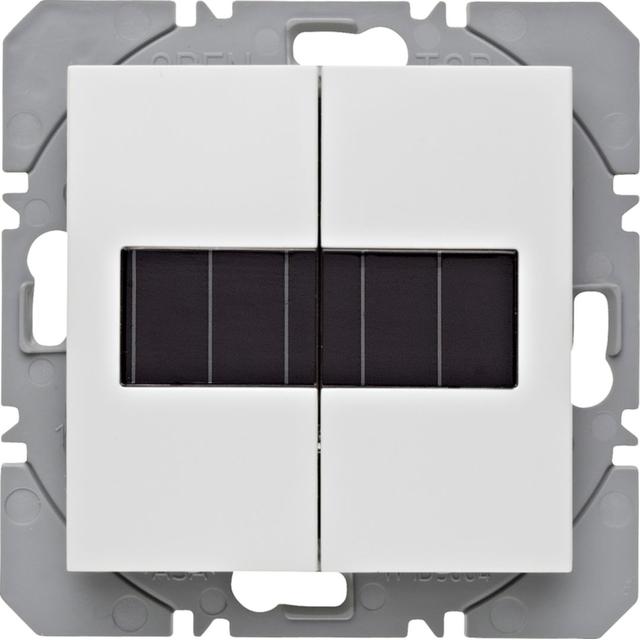 BERKER B.X/S.1 KNX RF przycisk podwójny płaski z baterią słoneczną biały 85656189 HAGER