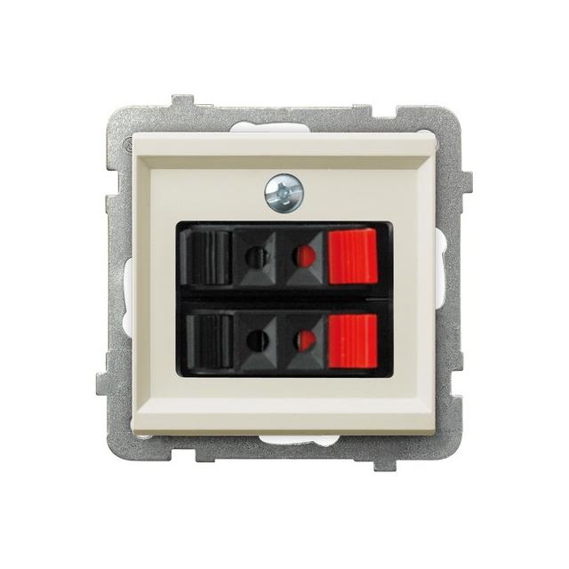 SONATA Gniazdo głośnikowe podwójne - kolor ecru