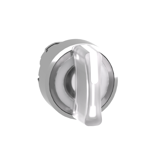 Harmony XB4 Przełącznik podświetlany 3 położeniowy z samopowrotem LED biały metalowy ZB4BK1813 Schneider