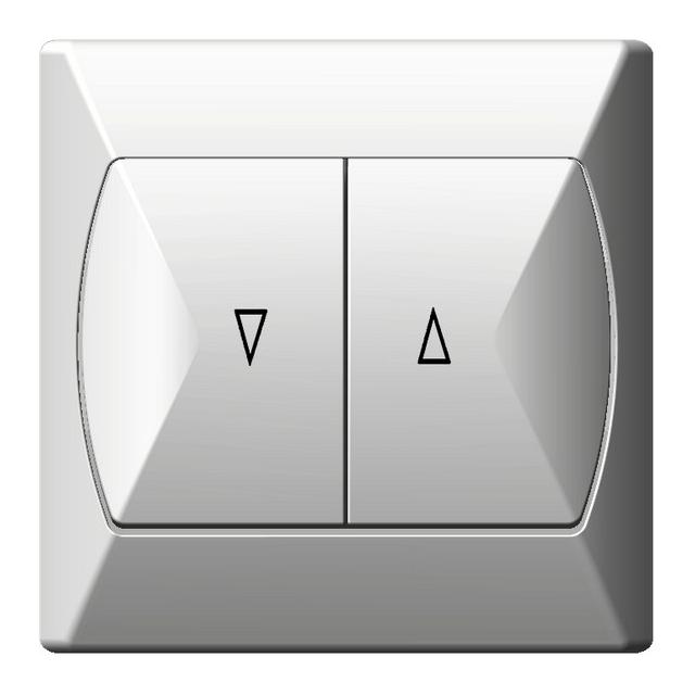 AKCENT Łącznik żaluzjowy, zwierny - kolor biały