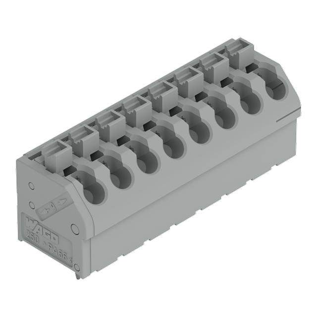 Listwa zaciskowa do płytek drukowanych 8-biegunowa szara raster 5mm /25szt./ 250-508 WAGO