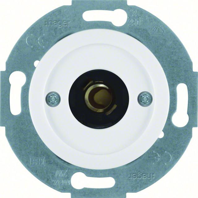Serie 1930/Glas Łącznik i sygnalizator świetlny E10 z płytką czołową biały Berker 5104 WTE5182WG HAGER