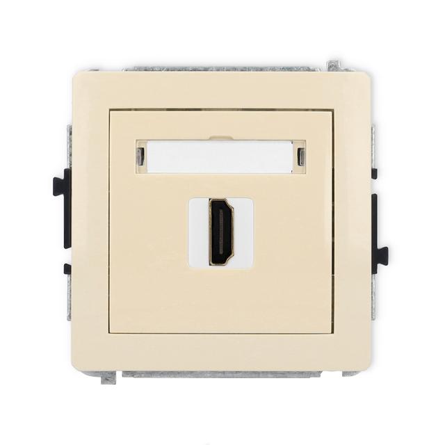 DECO Mechanizm gniazda pojedynczego HDMI 2.0 beżowy