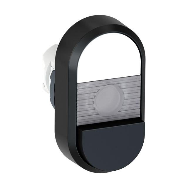 Przycisk podwójny bez tekstu przezroczyste pole podświetlany MPD16-11C