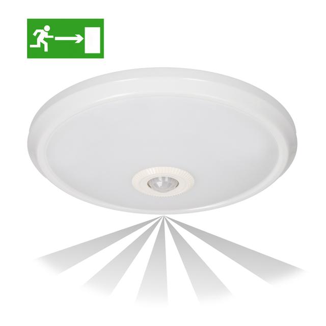 Plafon ZONDA LED EMERGENCY z czujnikiem ruchu 24 SMD5730 12/1,2W 800/80lm 4000K IP20 poliwęgla OR-PL