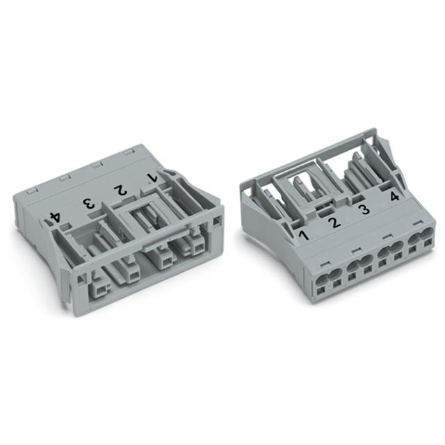 WINSTA gniazdo 4-torowe SnapIn szare