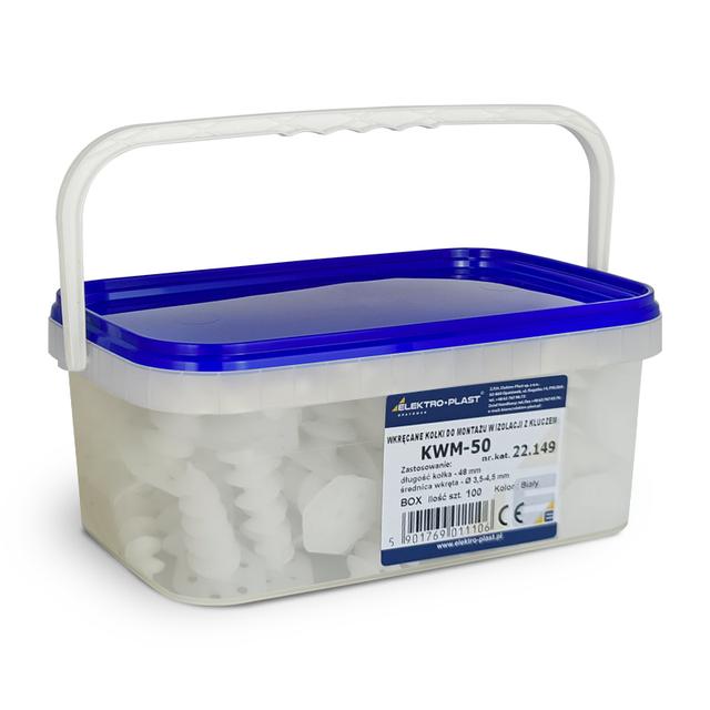Wkręcane kołki do montażu-izolacji Z-luczem KWM-50 BOX (100 szt.) białe 22.149 OPATÓWEK