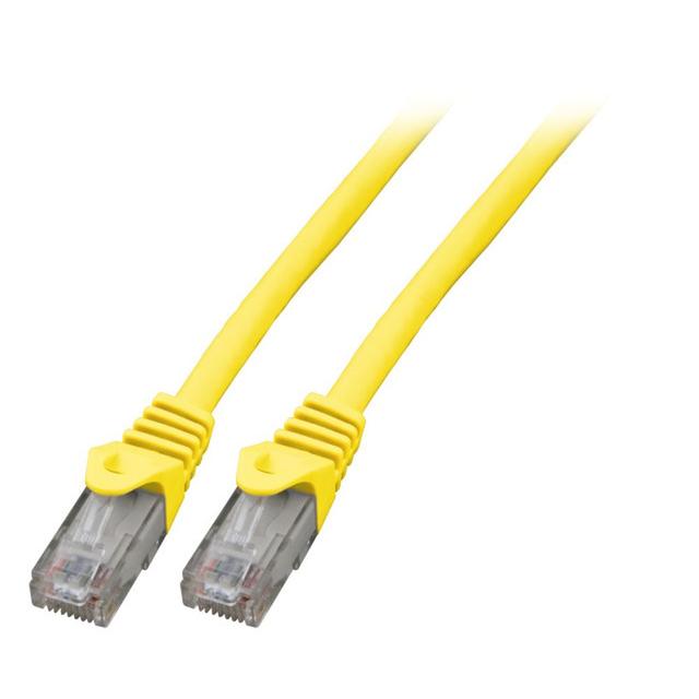 Patchcord RJ45 U/UTP kat. 6 LSZH CCA żółty 10m