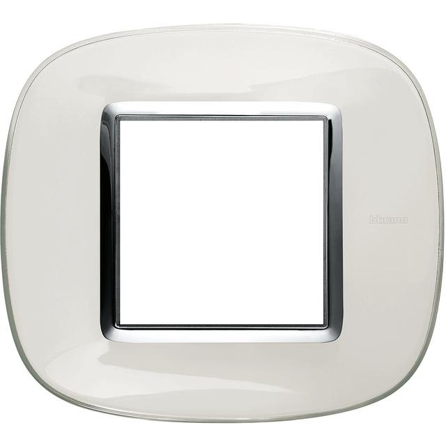 AXOLUTE - RAMKA OWALNA 2 MODUŁY LIQUID WHITE, Bticino