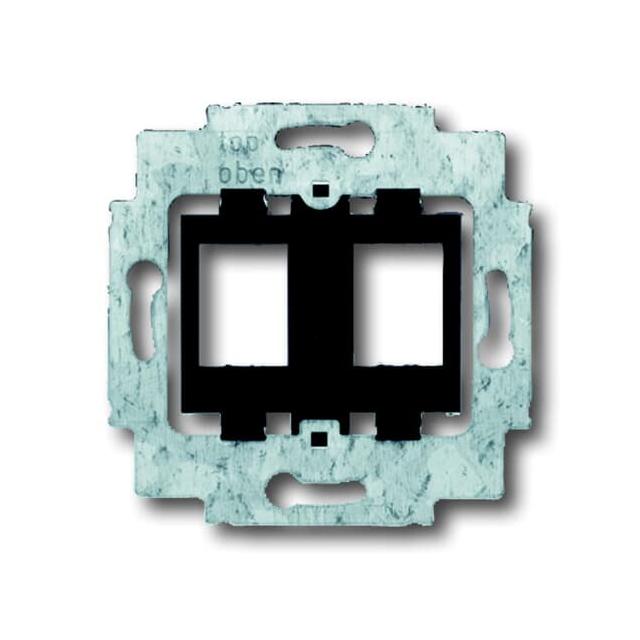 Pierścień nośny z cokołem  Do 2 złączy Modular Jack  czarny