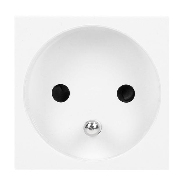 NOEN FR gniazdo modułowe 45x45mm 1x2P+Z typ E french 16A 250V białe OR-GM-9010/W/FR ORNO