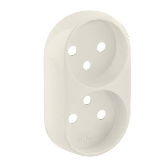 Valena Allure Plakietka Kremowa Gniazda Podwójnego 2x2P+Z 753996 LEGRAND