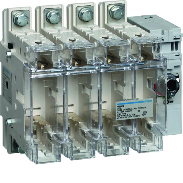 Rozłącznik izolacyjny z bezpiecznikami 4P NH00 125A HFD412 HAGER