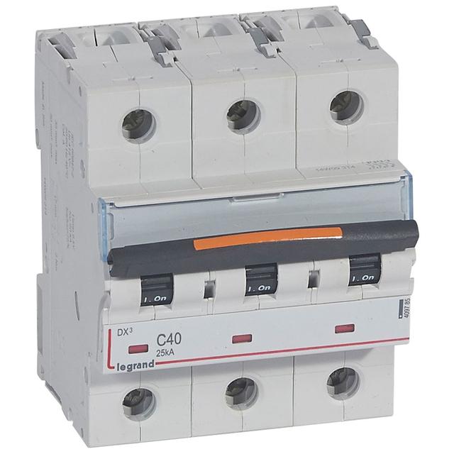 Wyłącznik Nadprądowy S323 C40 3P 40A 25Ka DX3 409785 LEGRAND