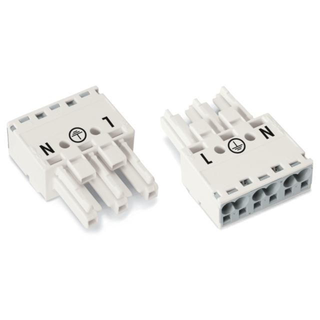 WINSTA gniazdo 3-torowe białe