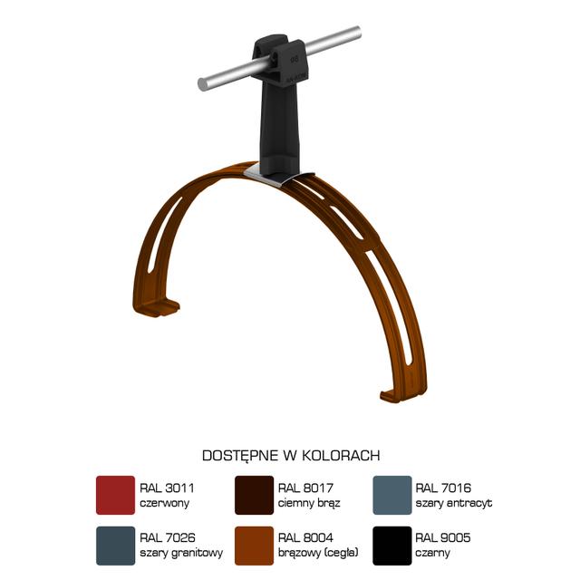 AN-14P/LA/C-N Uchwyt gąsior.rozsuw.Z-zatrz. H=7cm /LA/ czarny