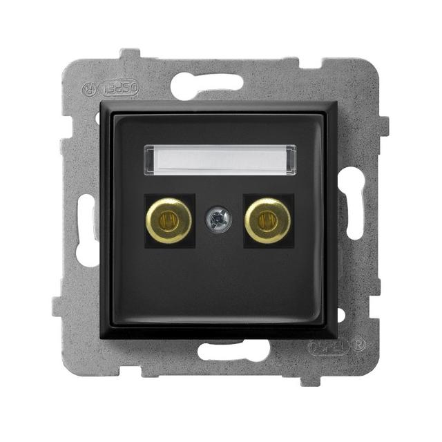 ARIA Gniazdo głośnikowe pojedyncze - kolor czarny metalik GGN-1U/m/33