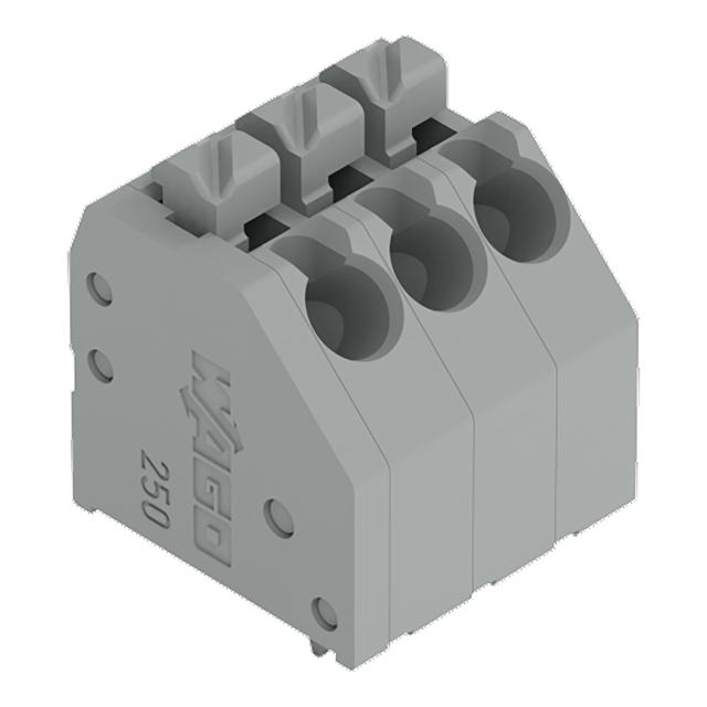 Listwa zaciskowa do płytek drukowanych 3-biegunowa szara raster 3,5mm /100szt./ 250-103 WAGO