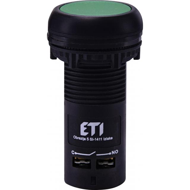 Przycisk kompaktowy z guzikiem krytym, 1NO+1NC, zielony ECF-11-G 004771471 ETI