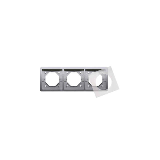Simon Basic Standard Ramka 3-krotna do wersji bryzgoszczelnej IP44 z kompletem uszczelek stal inox BMR3B/21 KONTAKT