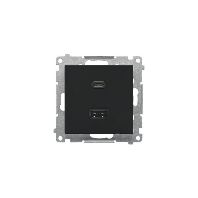 SIMON 55 Ładowarka USB typ C+A 30W 230V czarny mat TEC2CAQ.01/149 KONTAKT