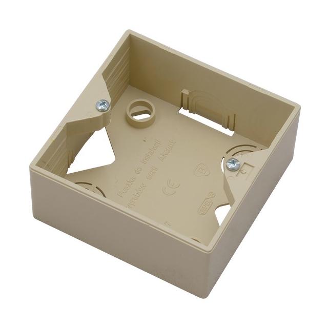 AKCENT Puszka instalacyjna do gniazd - kolor beżowy