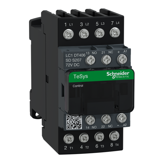 Stycznik mocy TeSys D AC1 40A 4P 4Z kolejowy cewka 72VDC LC1DT406SDS207 Schneider