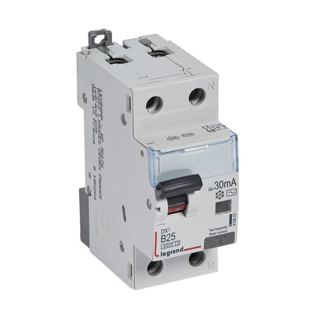Wyłącznik Różnicowo-Nadprądowy 2P 25A B 0,03A Typ AC P312 DX3 410923 LEGRAND
